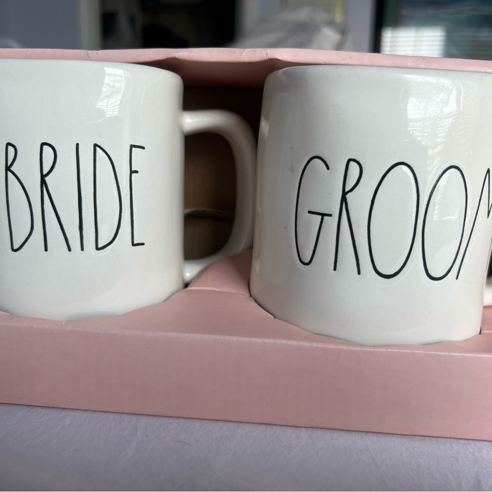 Rae Dunn Mug Set Bride and Groom